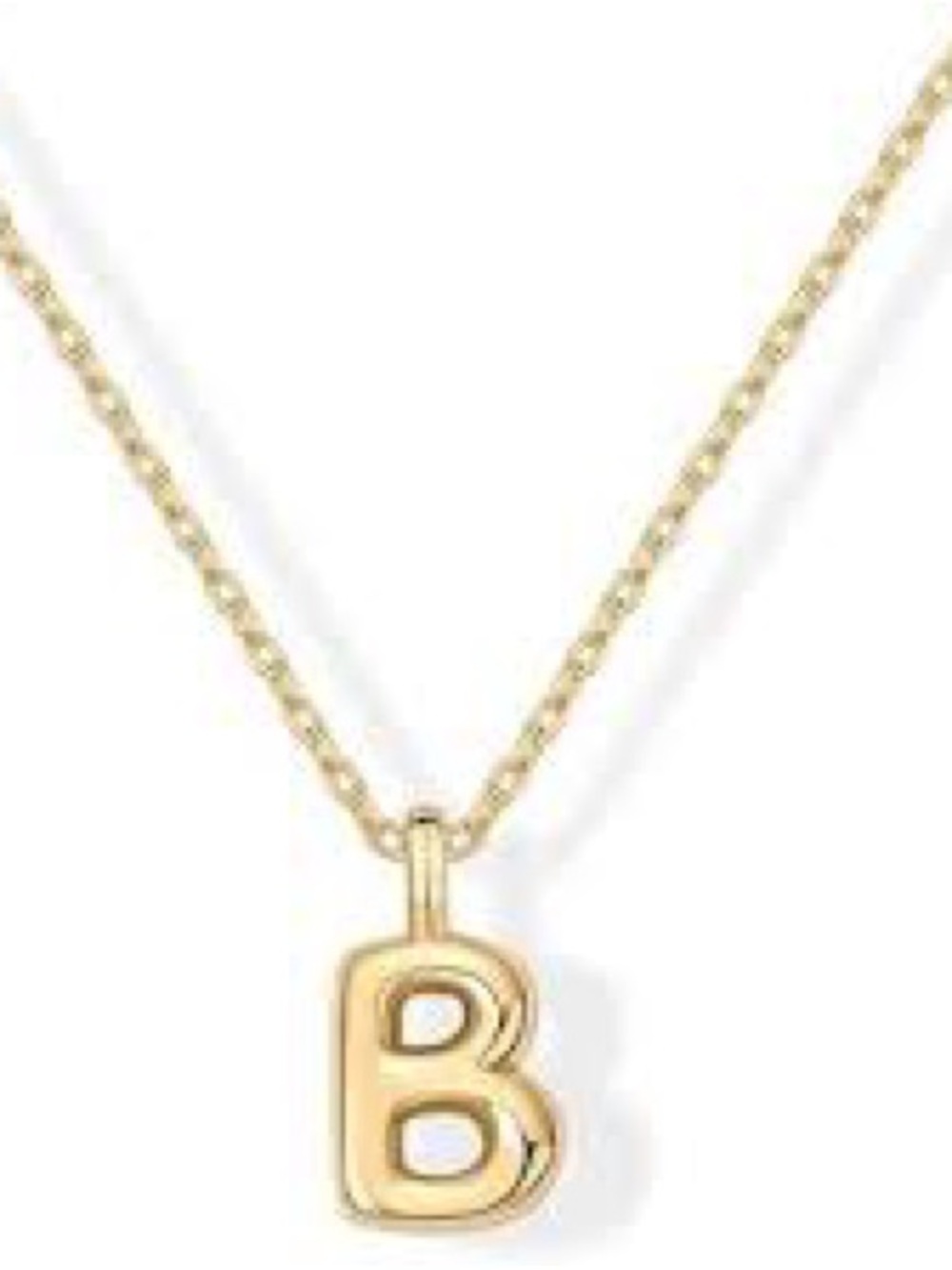 PAVOI Gold 'B' Initial Pendant Necklace - Women's Letter Jewelry 14k gold plated
